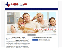 Tablet Screenshot of lonestarpaydayloanstx.com